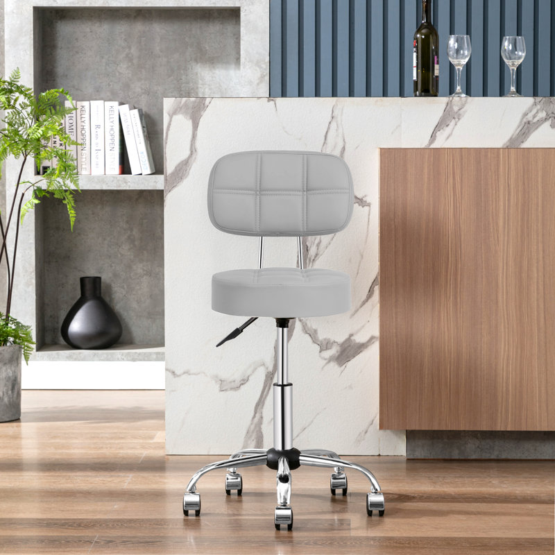 Height Adjustable Lab Stool, Gray