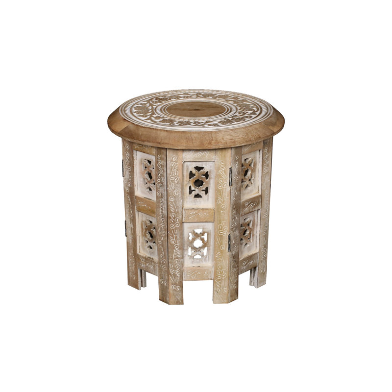 Abbeyville Frame End Table, 30cm H x 30cm W x 30cm D, Beige