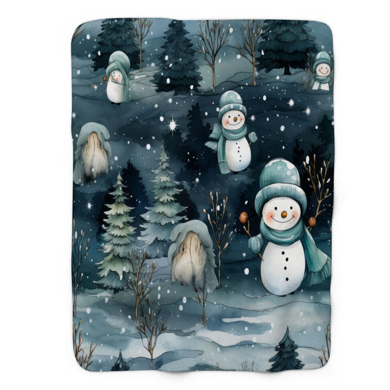 Snowman Joy - 1 pièce Sherpa Premium, L 60 po x L 80 po
