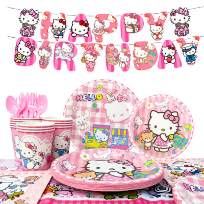 Hello Kitty Birthday Party Decoration Tableware Set