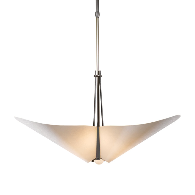 Kirigami 3 - Light Unique/Statement Geometric Chandelier, Translucent Dark Smoke