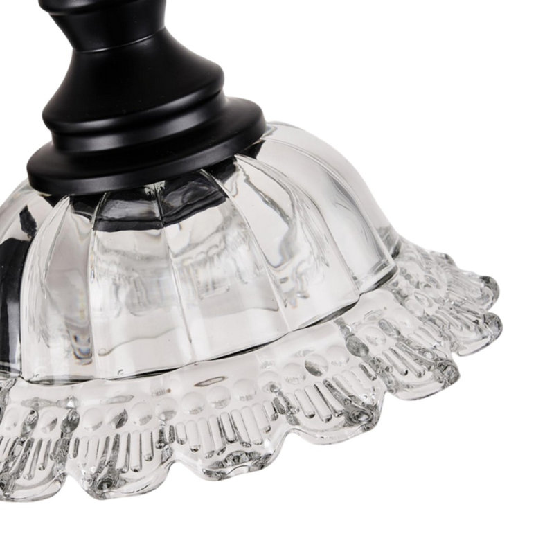 Éclairage de meuble-lavabo rétro noir mat, Noir mat, Clair, Deux lumières