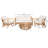 Capriles 4 Piece Rattan Living Room Set
