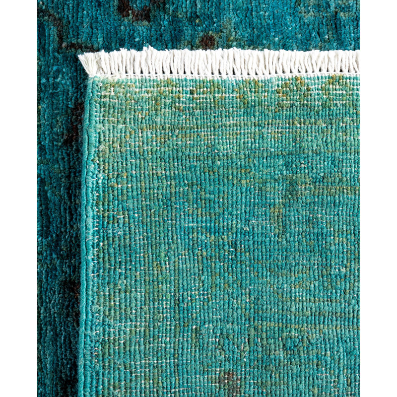 Overdyed One-of-a-Kind 3' 10" X 6' 0" Hand Knotted Area Rug