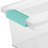 Sterilite Medium Clip Box Clear Home Storage Tote Container with Lid-99476631-99476633