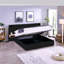 Très grand lit plateforme tapissier hydraulique en velours avec 2 tablettes, 2 lampes de lecture et port USB, noir-701361893