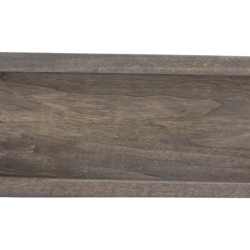 Gray 48" Solid Poplar Wood Floating Mantel Shelf