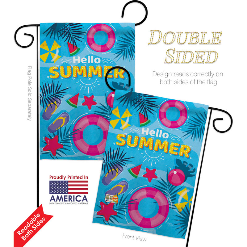 Double Sided 18.5'' H x 13'' W Polyester Garden Flag