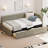 Twin Size L Shape Corner Bed, Corduroy Upholstered Daybed-1488390057