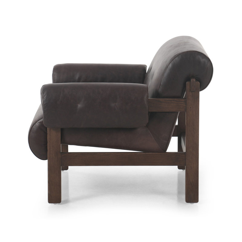 Cora Armchair, Conroe Cigar Genuine Leather
