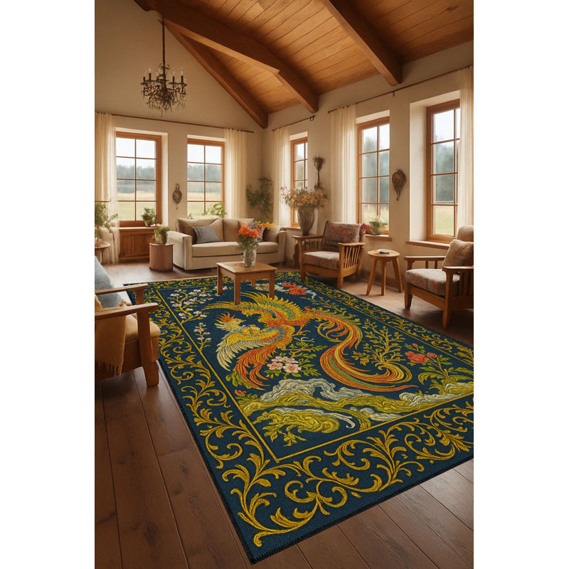 Tapis noir Mosso, 3'11" x 5'11"