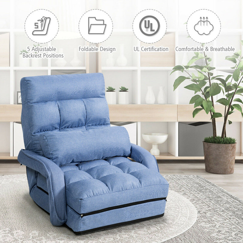 Coussin avec accoudoirs Baer Lazy, Bleu