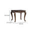 Table de bout Halie, 28 po, pieds Cabriole classiques, bois massif brun foncé