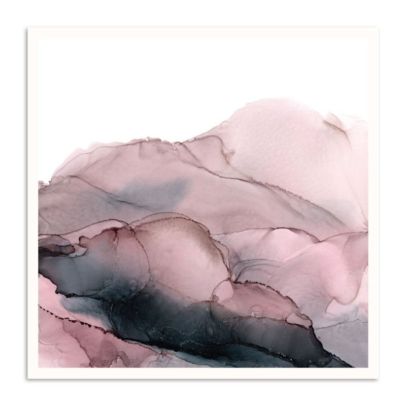 Blush Mountain by Fern Siebler - Painting on Canvas, Unframed Print, 41 cm H x 41 cm W x 0.1 cm D
