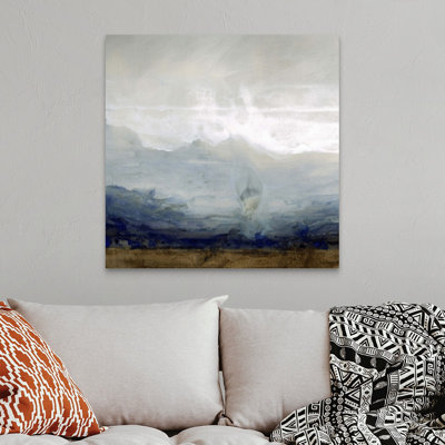 «Kacie Hazy Blue Horizon» par Kari Taylor - impression sur toile tendue