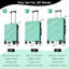Ensemble de bagage 3 pièces, valises durables en ABS léger avec roues pivotantes et serrure TSA, bagages de cabine et bagages de cabine (20 po / 24 po / 28 po)
