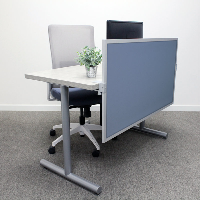 Acoustical Split Screen Privacy Panel, Twilight, Aluminum, 24" H x 36" W x 0.63" D