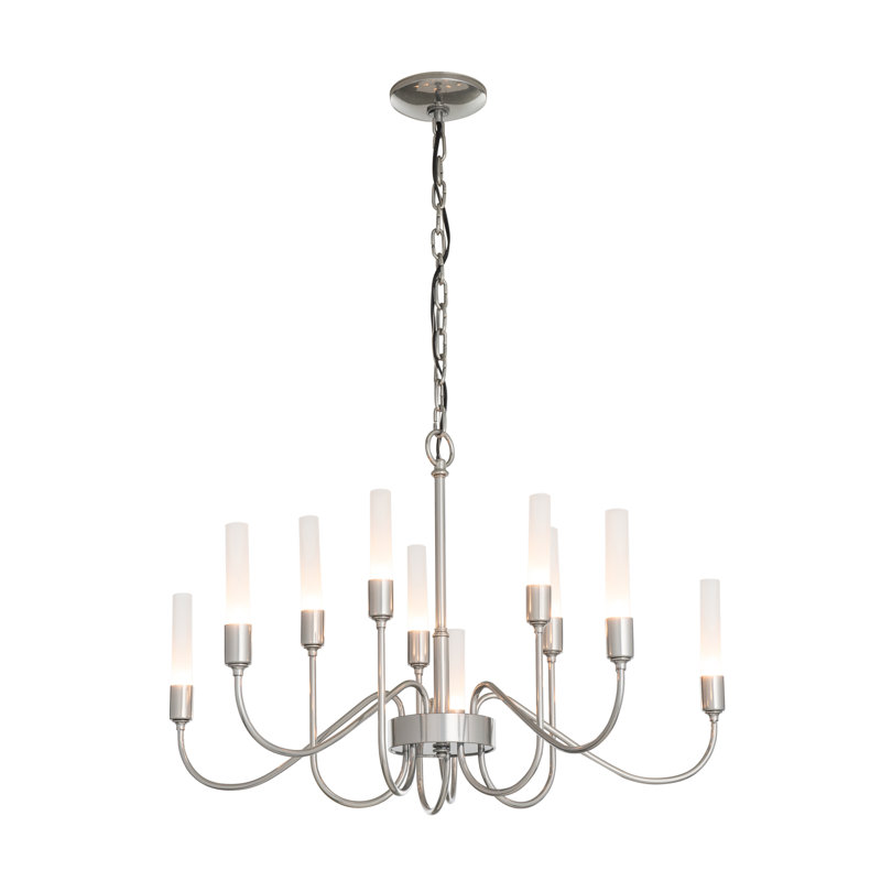 Lisse 10 - Light Candle Style Classic/Traditional Chandelier, Sterling