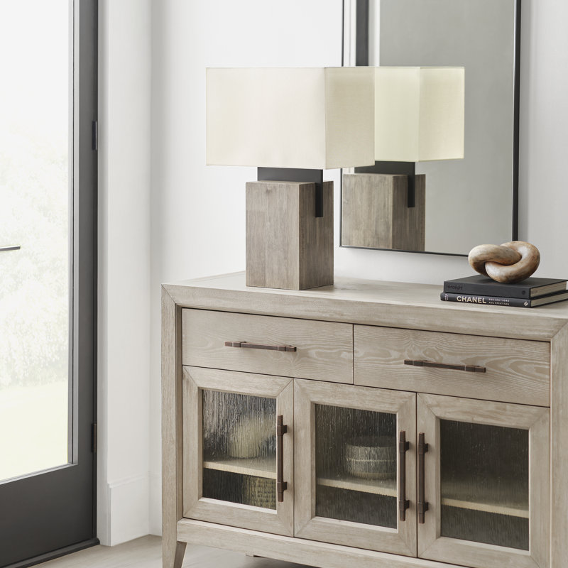 Slab Table Lamp, Nightshade Black, 18" H x 16" W x 10.5" D