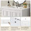 36" Complete Bath Vanity Set - Ceramic Sink With Storage Cabinet - Space-Saving Bathroom Organizer Solution