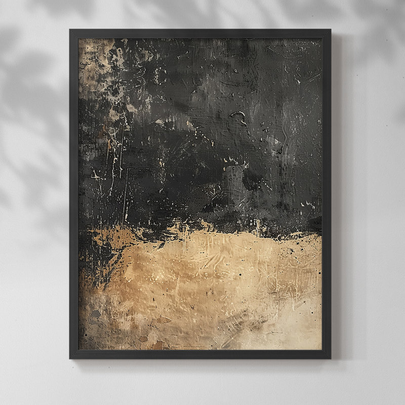 ABSTRACT Series CCCCXXI - Impression encadrée de qualité supérieure - Prêt à être accroché - Aucun clou requis, Cadre noir
