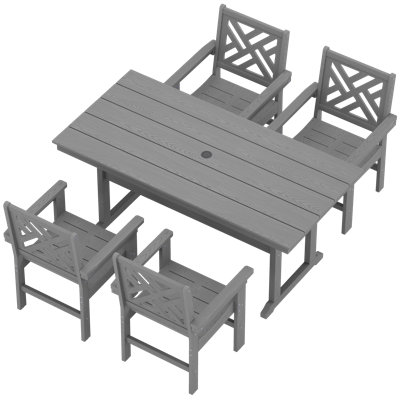 Outdoor Patio All Weather HDPE Dining Set Outdoor Patio All Weather Poly Dining Set Rectangular Table Poly Outdoor Chair