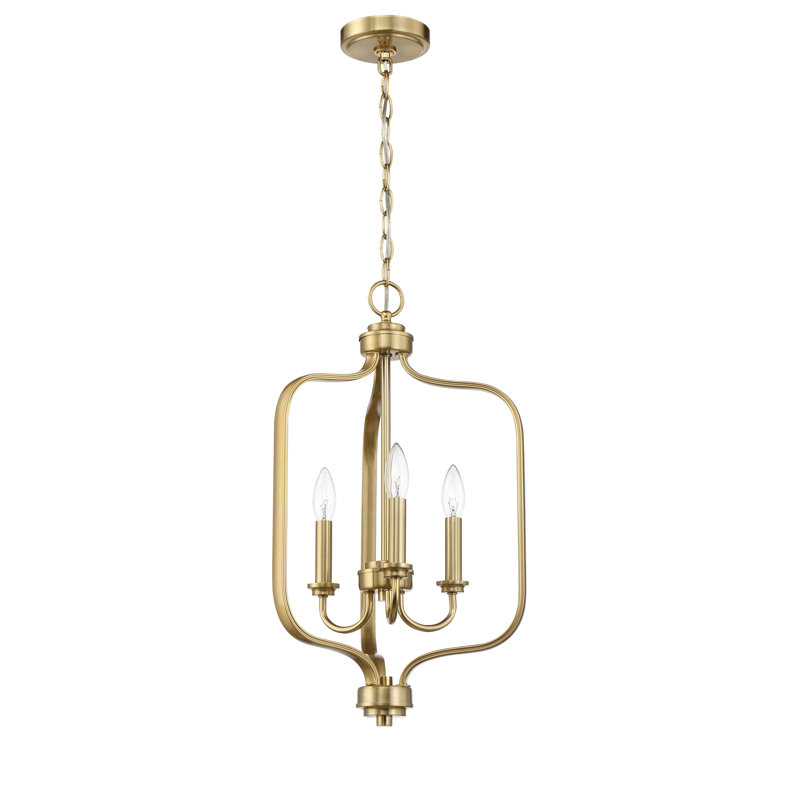 Gulten - Luminaire suspendu en laiton satiné, H 96 po x l 14 po