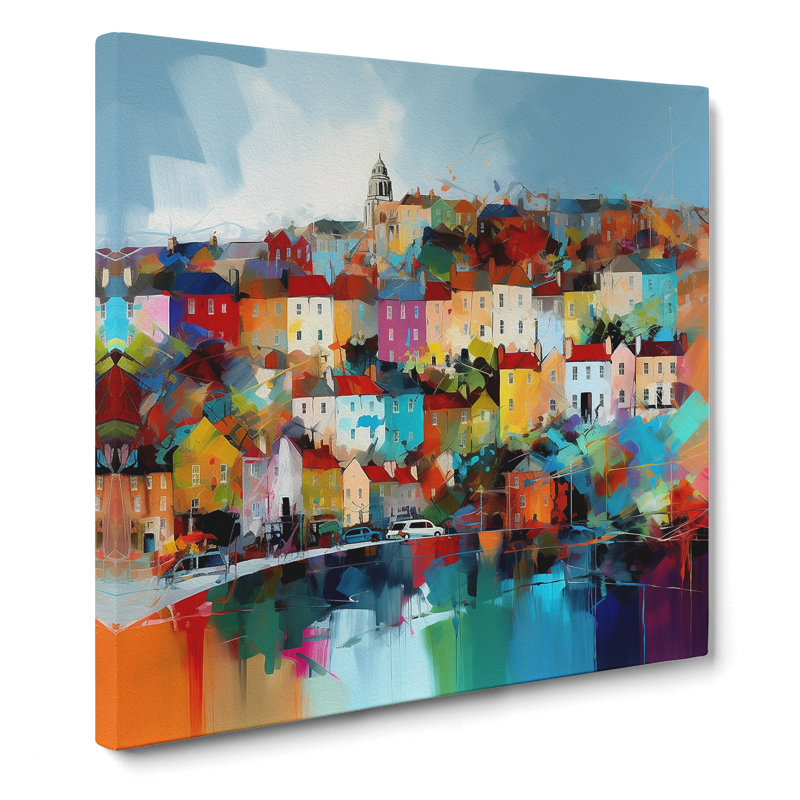 City Of Bristol Abstract Art - Wrapped Canvas, 50cm H x 50cm W x 3cm D