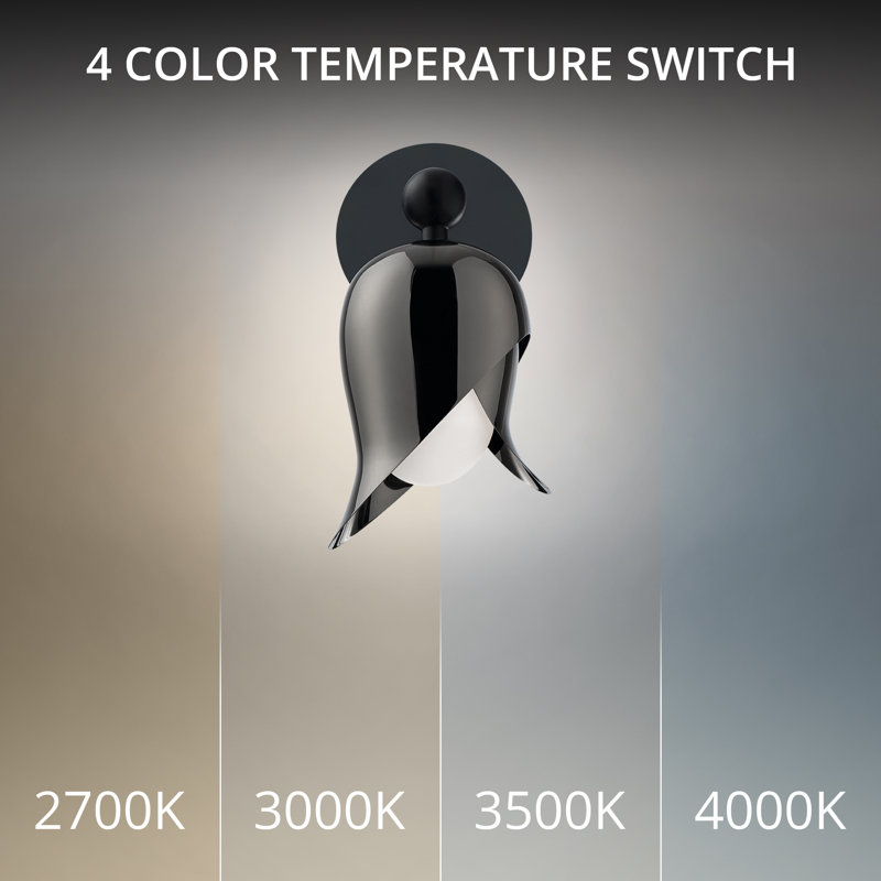 Elixir Dimmable LED Wall Sconce With Built-In Color Temperature Switch from 2700K/3000K/3500K/4000K