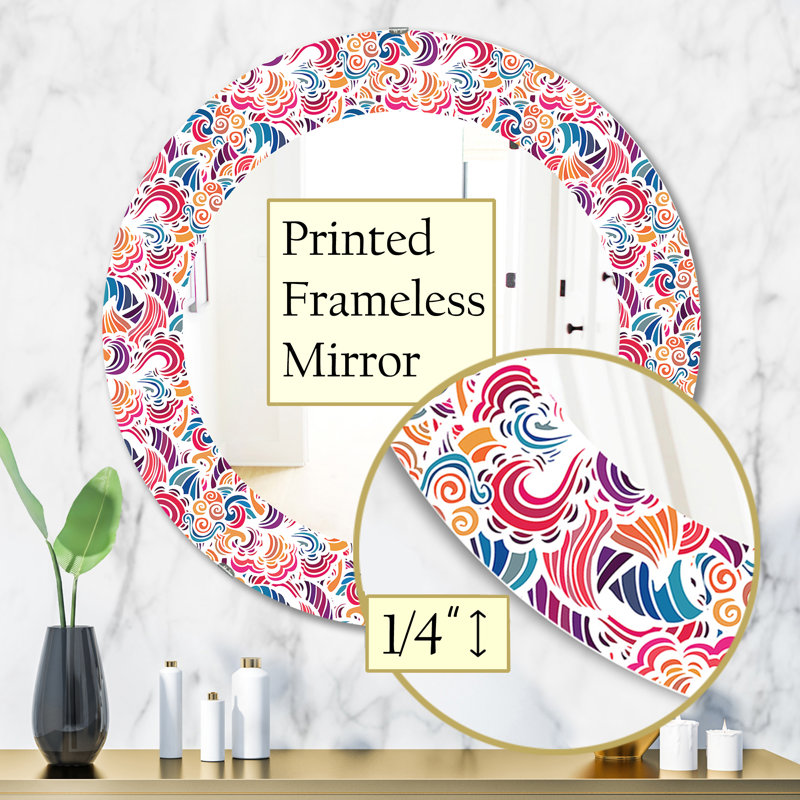 Motif mosaïque - miroir moderne, H 31,5 po x l po, Abstrait