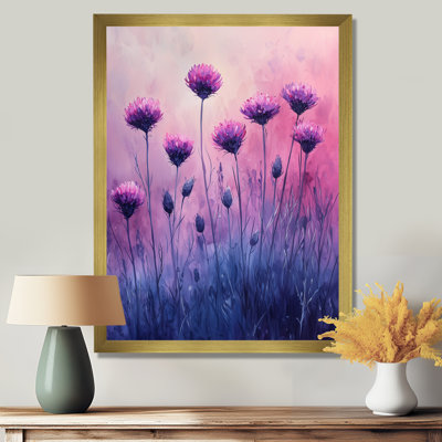 Rêve de champs de bleuet en mauve II - décoration murale florale