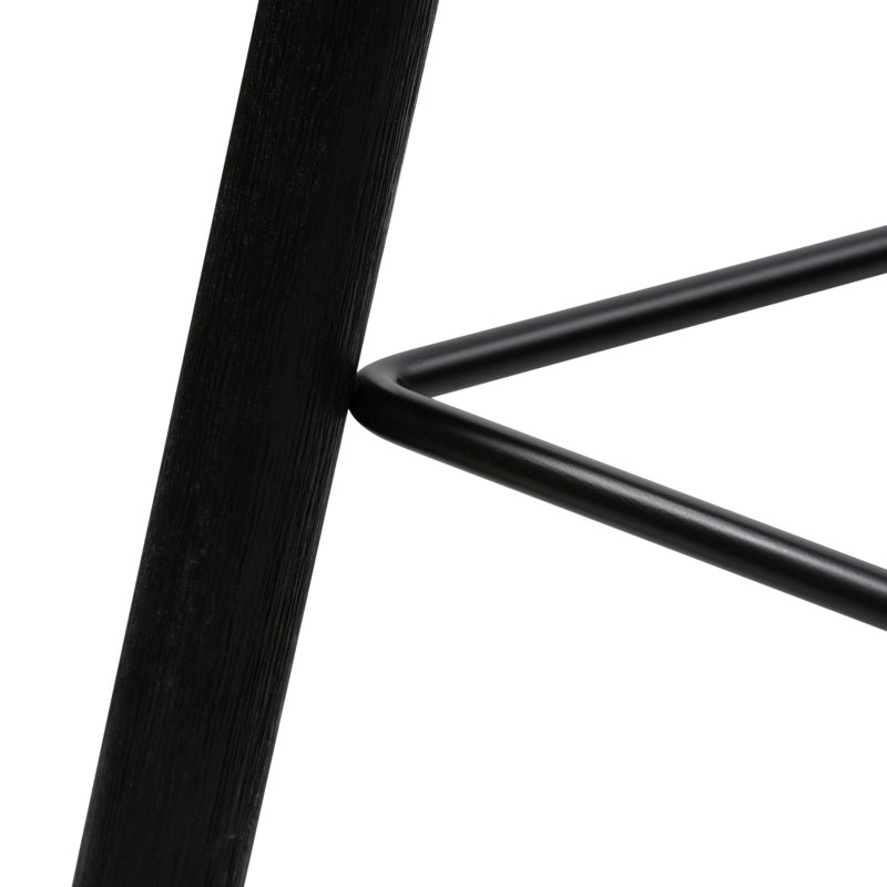 Barrett Solid Wood Bar & Counter Stool, Matte Black, Counter Stool (26.75” Seat Height)