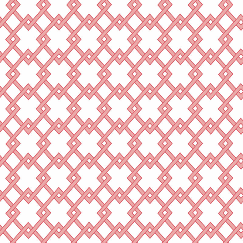 Bound Geometric Wallpaper Roll, Rosa