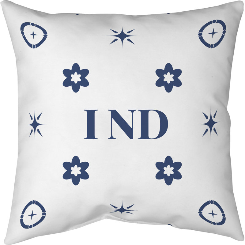Coussin Indianapolis, White/Indianapolis Navy Blue/Navy Blue