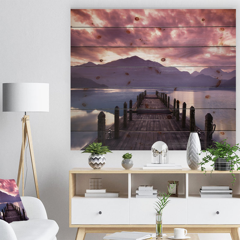 «Beautiful Spring Sea at Morning», photographie, H 30 po x l 40 po x P 1,5 po, Bois