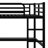 Metal Loft Bed With Power Outlet And LED Lighted, Space-Saving-825187126