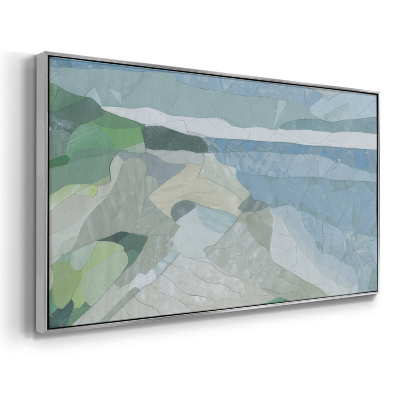 Dunes de sable de la côte du Pacifique - Toile tendue avec châssis, prête à accrocher, Argent argent, H 21 po x l 41 po