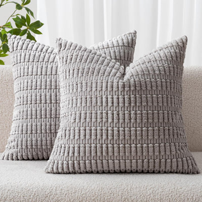Striped Square Pillow Cover