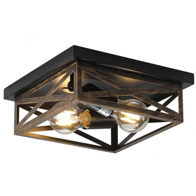 Plafonnier encastré rustique, luminaire de style ferme moderne, luminaires pour cuisine, couloir, chambre à coucher, salle à manger et entrée