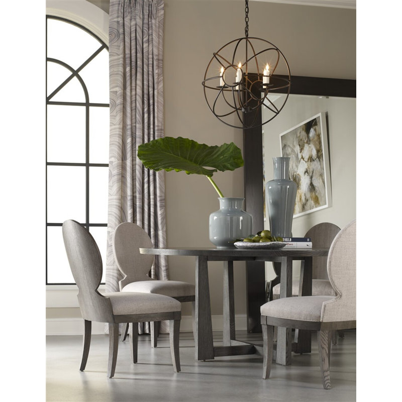 Monterrey Round Solid Oak Dining Table, Husk