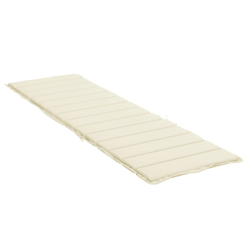 Coussin de chaise longue d'extérieur 100% polyester Oxford, 23.6" H x 78.7" W x 1.2" D, Fabric - Cream