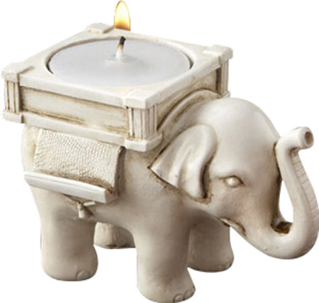 Le Prise™ 2.25'' H Stone Tabletop Tealight Holder with Candle Included ...