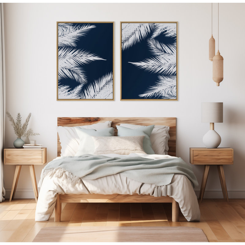 Impression sur toile encadrée, "Palm cyanorphe 1" par Alicia Bock
