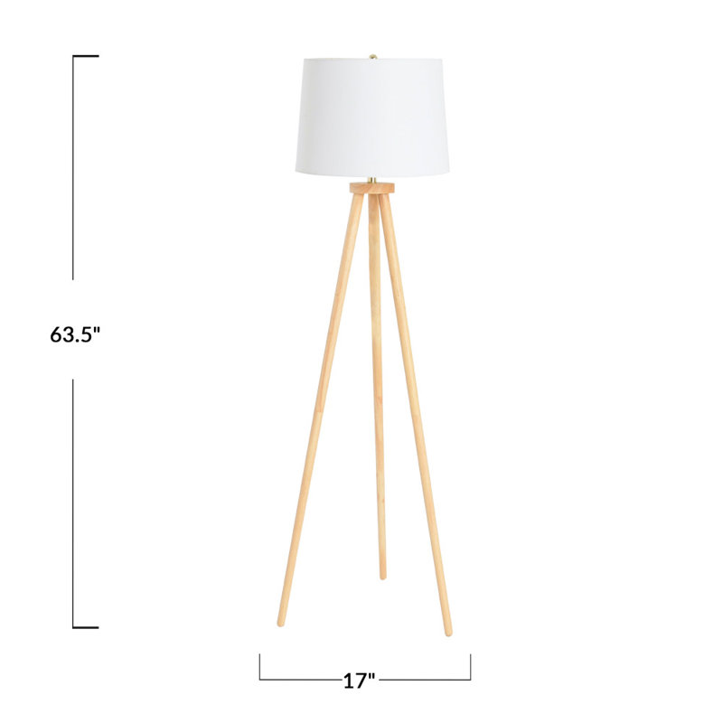 Jaycon 63'' Tripod Floor Lamp, Natural