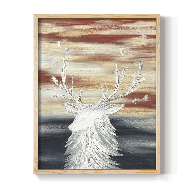 Christmas Holiday Art CCCLVIII Framed Print - Solid Wood, Natural, 11" H x 9" W