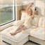 Canapé modulaire en L en chenille avec repose-pieds-143463235