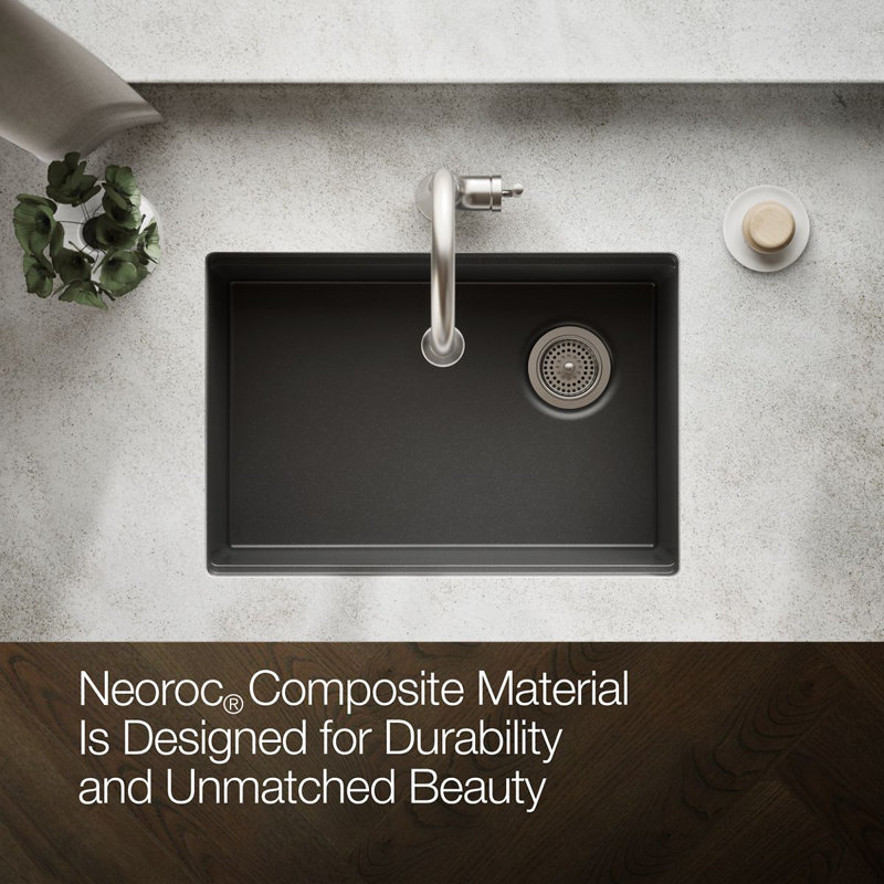 Billings Undermount Single-Bowl Kitchen Sink, Black
