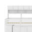 Lit mezzanine double en bois avec bureau, tiroirs et tablettes-115637936