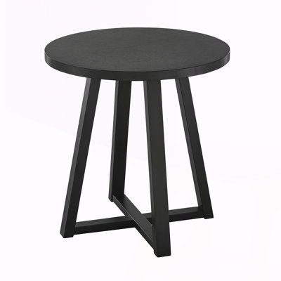 Modern Wood Round End Table