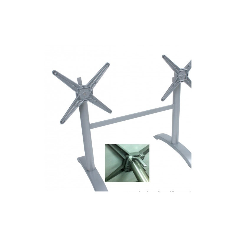Gulick Square Metal Folding Outdoor Table Frame , 100cm cm W 60cm cm D